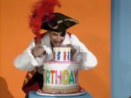 Captain Feathersword and the birthday cake