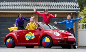 The Wiggles with the Volkswagen Big Red Car