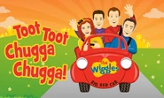 Cartoon of The Wiggles in the Big Red Car