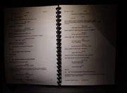 Episode's script, on display at the Powerhouse Museum