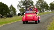 The Big Red Car in "Wiggle House"