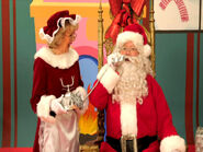 Santa and Mrs. Claus on telephone