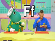 "F is for fruit salad."