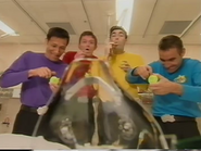 The Wiggles blowing bubbles