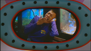 Jeff waking up at a snake exhibit