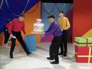 Jeff announces he got the birthday cake.