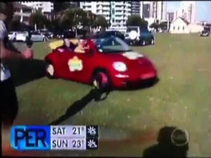 The car driving in Perth