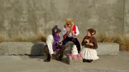 Mr. Frog, Mr. Lion and Miss Mousey