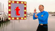 Anthony presenting the letter T