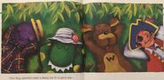 Dorothy sleeping with her friends in "Dorothy the Dinosaur Goes Camping"