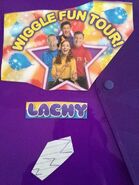 Lachy's name on the Purple Wiggle Fun folder