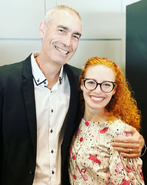 Emma with Greg Page in 2019