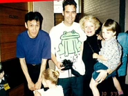 Jeff in dark grape t-shirt and Anthony in white t-shirt