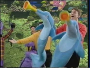 Murray and the dolphins playing trumpets