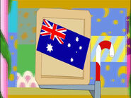 Australia Flag on crate