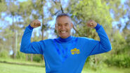 Anthony in his new blue skivvy shirt