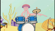 Jellyfish playing the drums