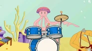 Jellyfish playing the drums