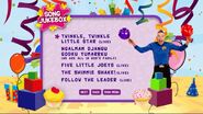 Song selection menu page 3 (Background music: The Shimmie Shake!)