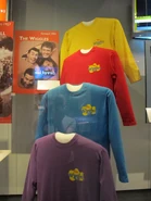 The Wiggles' shirts displayed at the National Museum of Australia