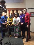 The Wiggles and Christine in Hot Potato Studios