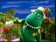 Dorothy watering her rose