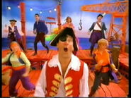 Captain Feathersword dancing in "The Wiggles Movie"