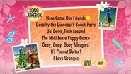 Song selection menu (Song used: Ooey, Ooey, Ooey Allergies!)