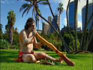 Clarence playing didgeridoo