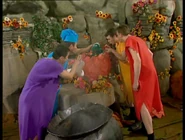 The Cavemen Wiggles and baby Dorothy