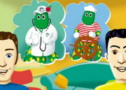 Dorothy in a doctors' outfit/sailor outfit (Wiggly Work electronic storybook)
