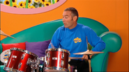 Anthony playing the drums