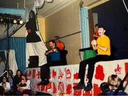 dark blue, red, goldenrod