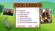 Song selection menu page 2 (Background music: Ready, Steady, Wiggle!)