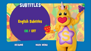 Subtitles menu (Background music: Get Ready To Wiggle 1998 version)