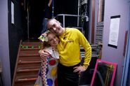 Greg and Emma in backstage