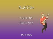 Subtitles menu