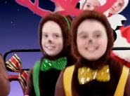 Jessie and Sofia as reindeer
