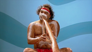 Les playing the didgeridoo