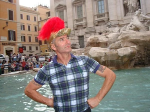 Anthony at the Trevi Fountain