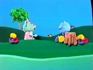 Frog greeting Miss Mouse