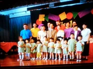 Bright blue, goldenrod, light red orange, bright purple