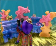 Henry and his underwater big band playing music