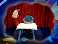 Anthony eating pasta in "Nutrition"