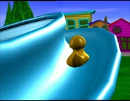 Sliding to the nest to lay a giant egg