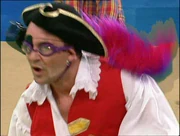 Captain Feathersword with goggles.