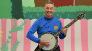 Anthony playing the banjo