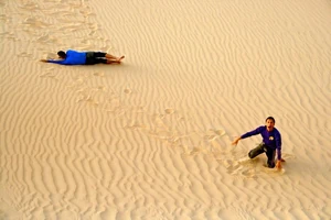 Jeff and Anthony rolling down the sandhills