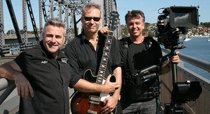 Damcevski with the Field brothers.