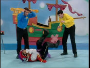Captain Feathersword falling down in "Wiggle Time!" 1998